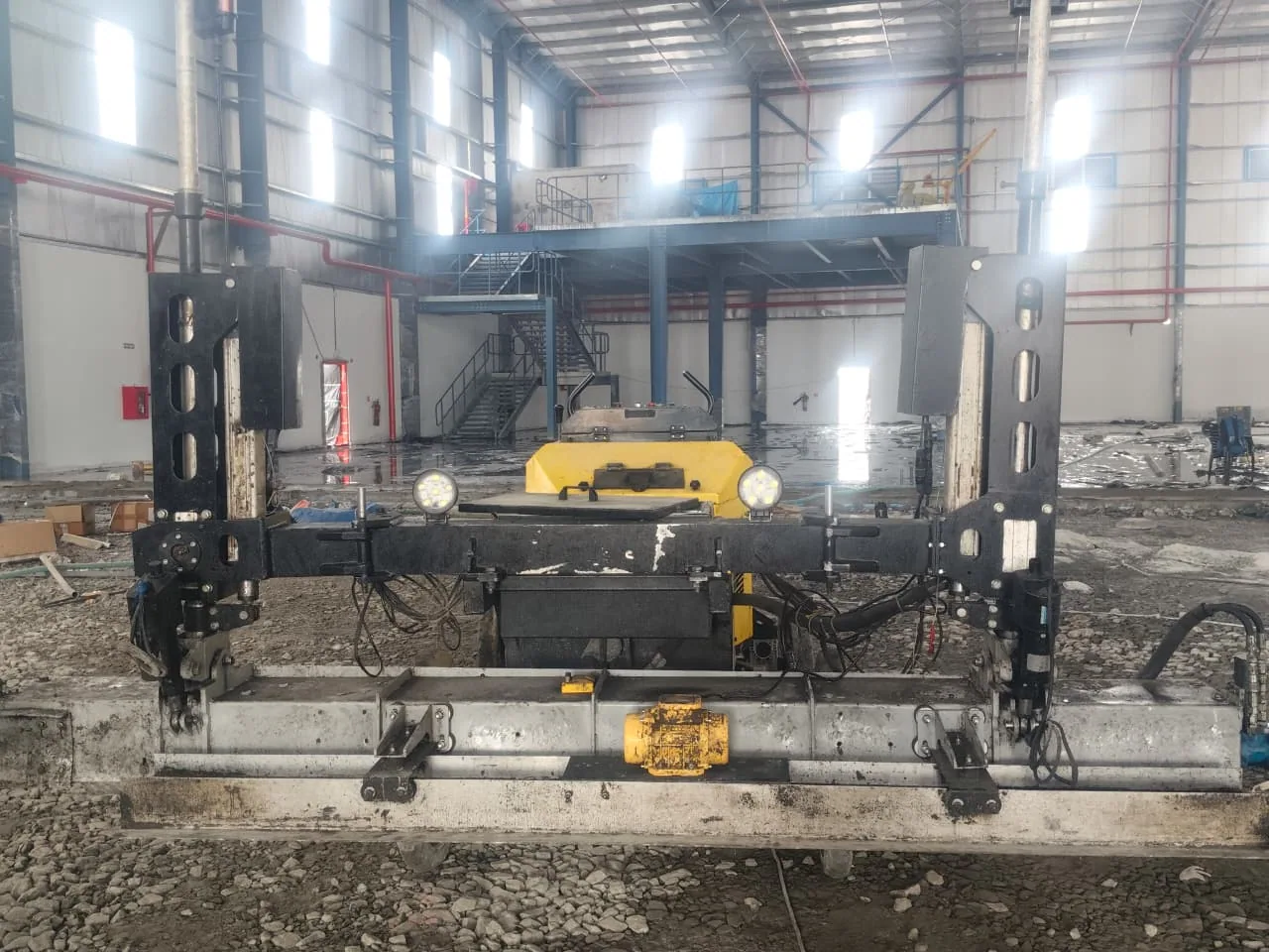 Laser screed in action