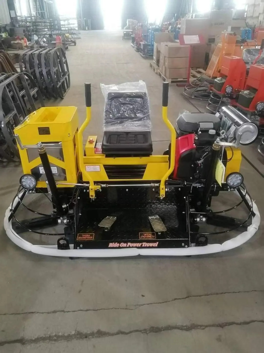 Emily ride-on power trowel