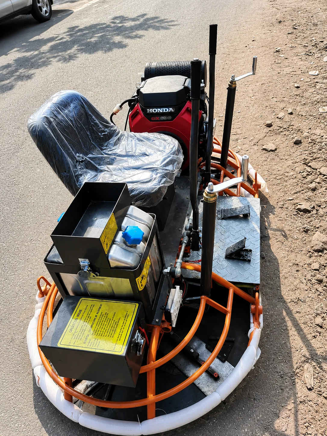 Honda-powered ride-on power trowel